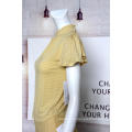 Yellow Blouse With Round Neck For Ladies